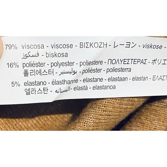 Zara Sweater Womens Large Brown Long Sleeve V Neck Soft Pullover Lightweight - Picture 5 of 6